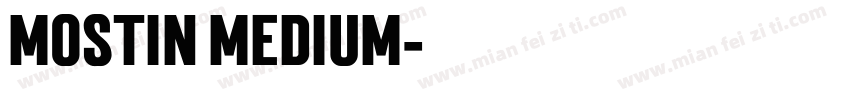 Mostin Medium字体转换